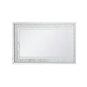 Timeless Home 32 in. W x 48 in. H x Contemporary Frameless Rectangle Clear Mirror