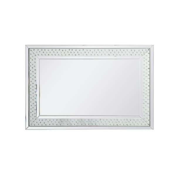 Unbranded Timeless Home 32 in. W x 48 in. H x Contemporary Frameless Rectangle Clear Mirror
