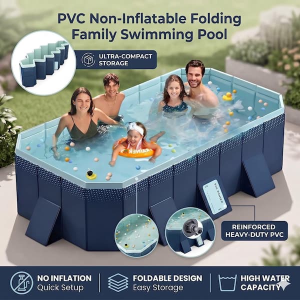 No Inflatable PVC 8.4 ft. x 5.4 ft. Rectangular 19 in. Deep Above