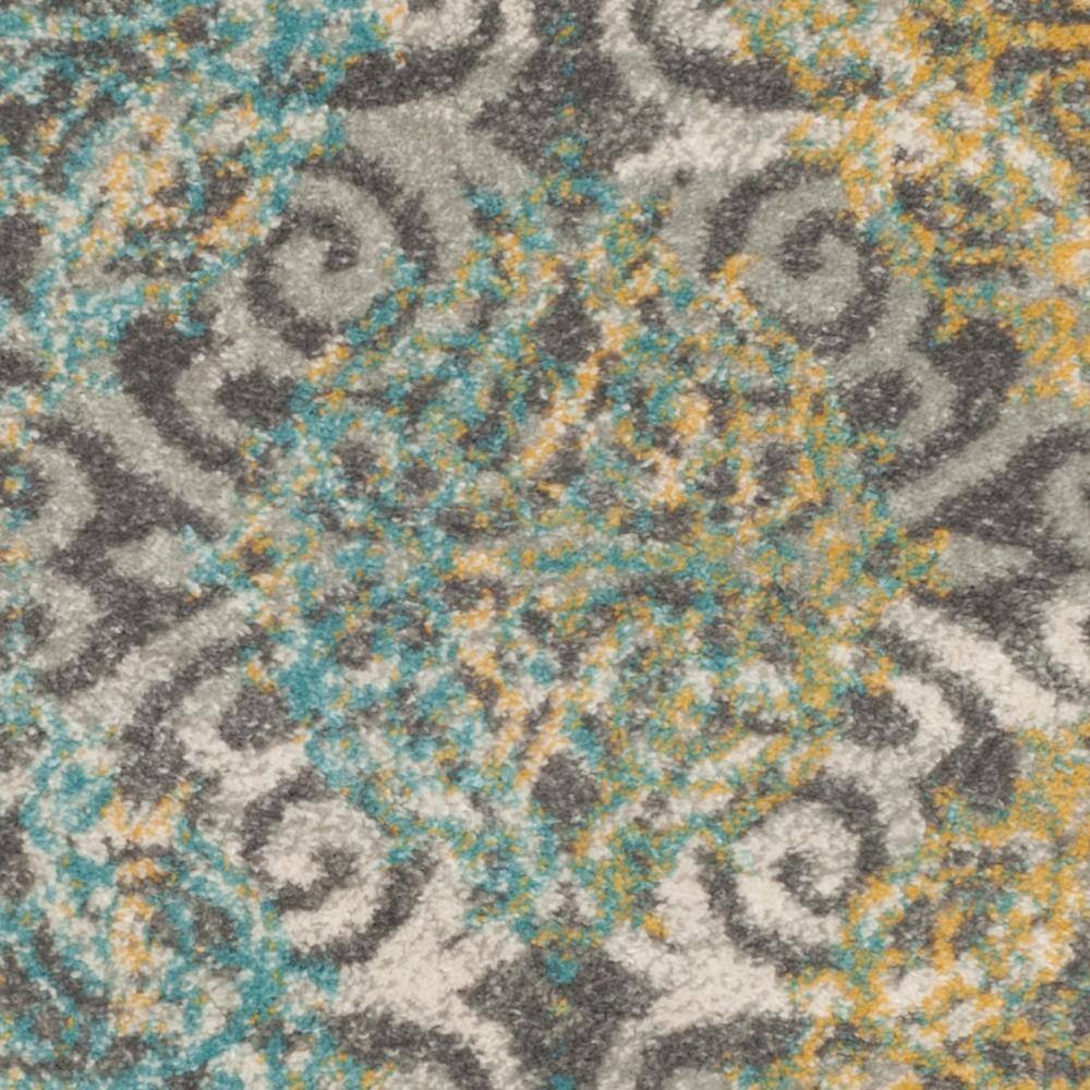 Hand-Knotted Grey and Ivory High Pile Area Rug