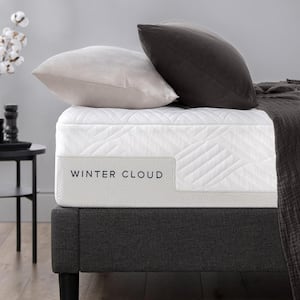 Winter Cloud 12 Inch Plush Smooth Top Twin Memory Foam Mattress, Made in USA