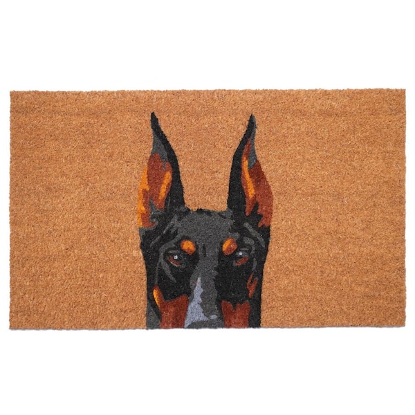 Calloway Mills Black Doberman 24 in. x 36 in. Indoor or Outdoor Door Mat
