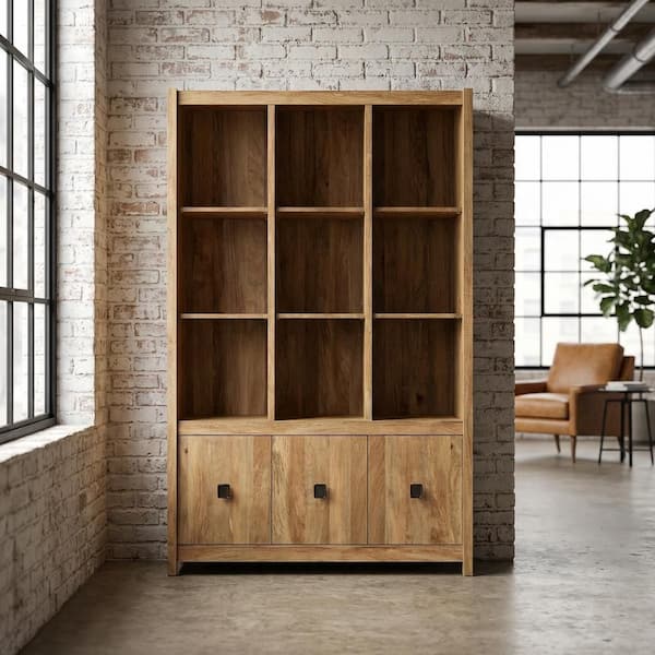 Sindoori Mango 72 in. Tall Particle Board Bookcase Storage with Adjustable Shelves