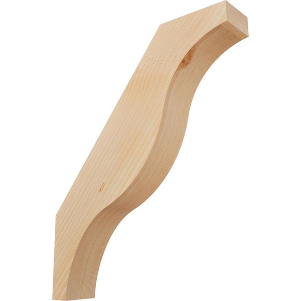 Ekena Millwork 3 1/2"W x 18"D x 22"H Funston Smooth Knee Brace, Douglas Fir