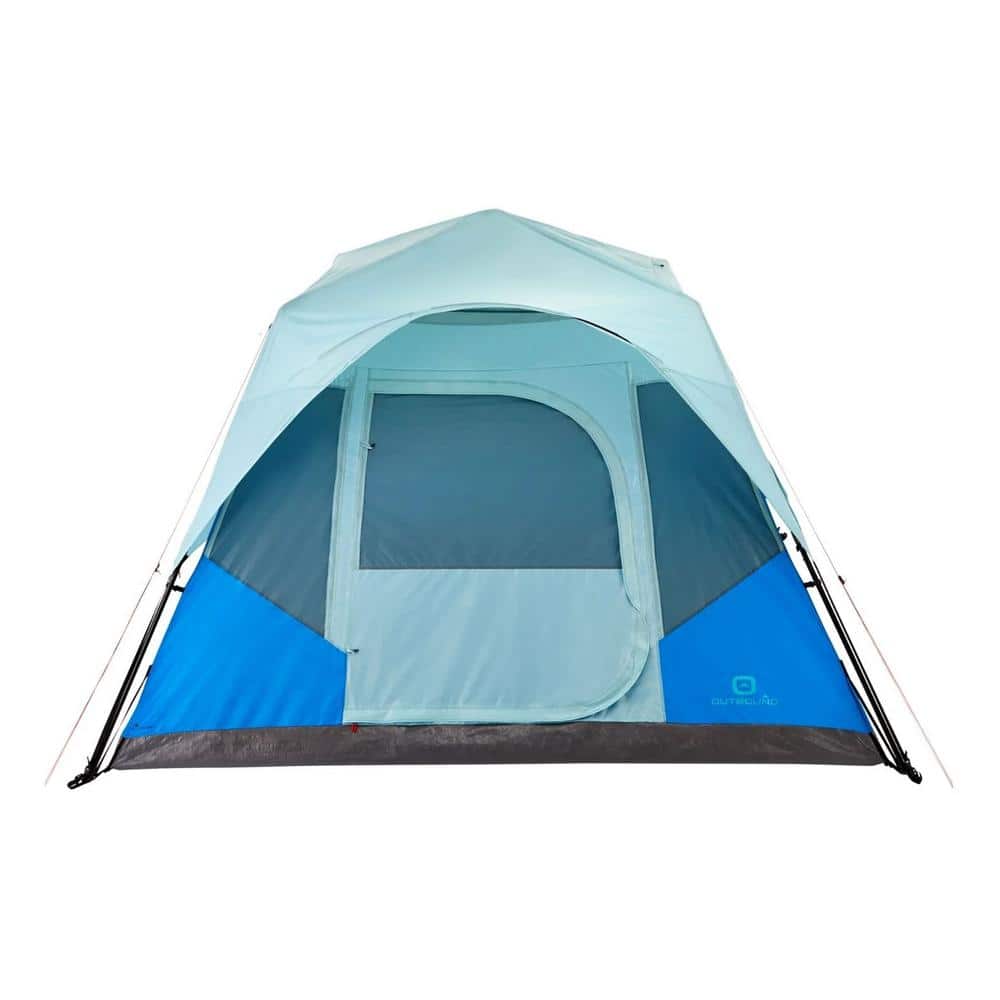 Outbound QuickCamp 6 Person Blue Cabin Tent with Carry Bag