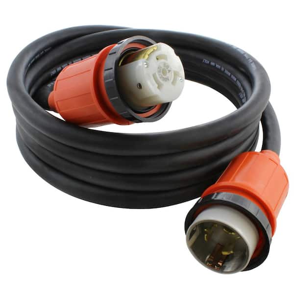 AC WORKS 10 ft. 6/4 SOOW NEMA SS2-50 50 Amp 125/250-Volt Marine Boat Rubber Power Cord