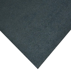 "ReUz" Rubber Flooring Rolls Black 48 in. W x 180 in. L Rubber Flooring (60 sq. ft.)