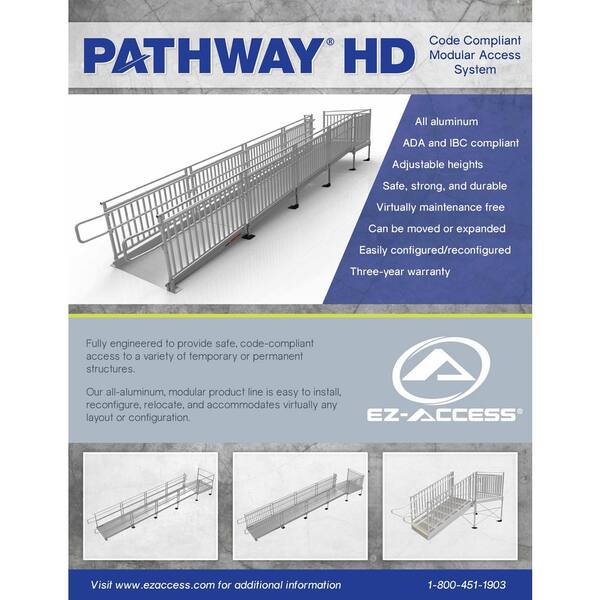PATHWAY HD 14 ft. Aluminum Code Compliant Modular Wheelchair Ramp System