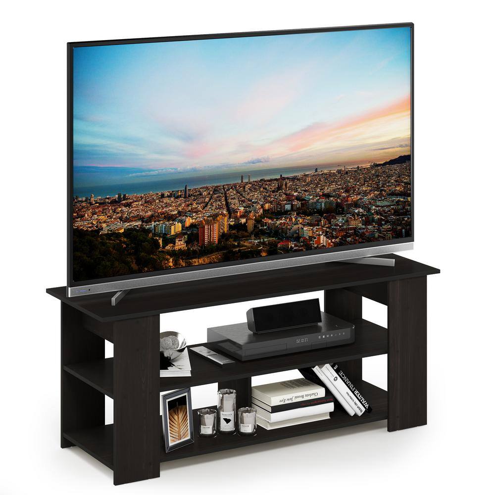 Espresso Wood 55" Modern TV Stand with Cable Management
