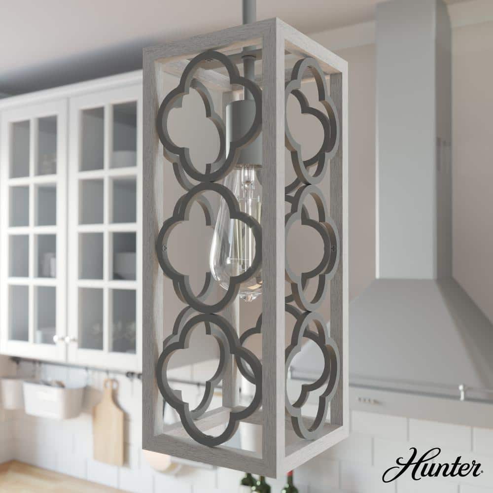 Gablecrest Distressed White Aluminum Mini Pendant Light
