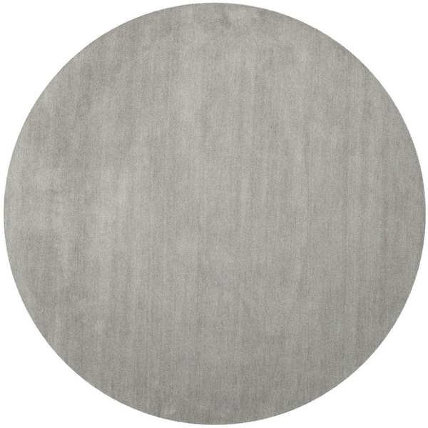 SAFAVIEH Himalaya Grey 8 ft. x 8 ft. Round Solid Area Rug