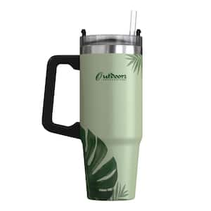 30 oz. Double-Walled Insulated Tropical Green Stainless Steel Tumbler