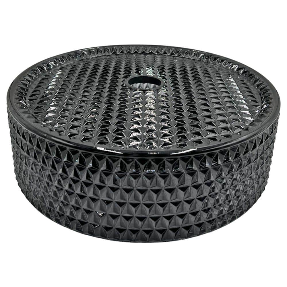 Scotch 16" Black Tempered Glass Circular Vessel Sink