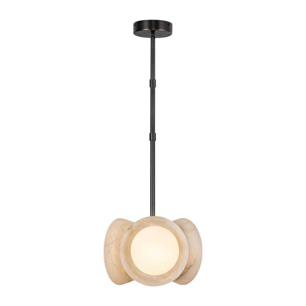 Alonso Urban Bronze and Alabaster LED Pendant Light