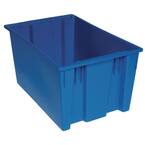 27 Gal. Genuine Stack and Nest Tote in Blue (Lid Sold Separately) (3-Carton)