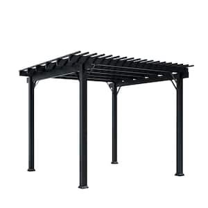 12 ft. x 12 ft. Black Aluminum Classic Pergola