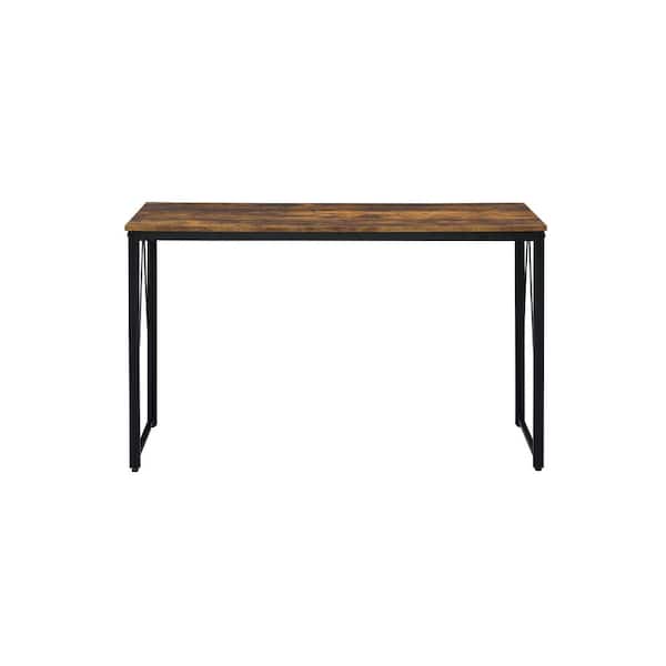 Acme Furniture Zaidin 47 in. Weathered Oak and Black Writing Desk