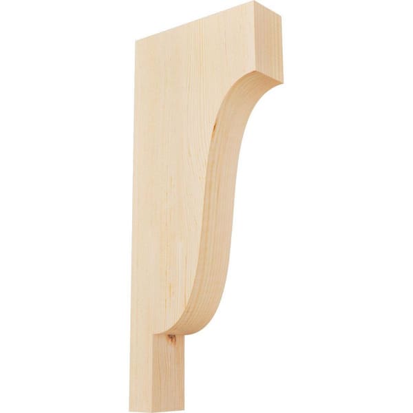 Ekena Millwork 3-1/2 in. x 12 in. x 28 in. Douglas Fir Newport Smooth Corbel
