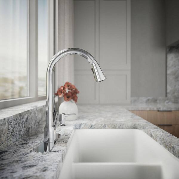 KOHLER Setra Single-Handle Pull-Down Sprayer Kitchen Faucet in