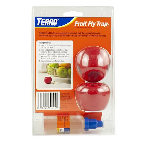 TERRO Ready-to-Use Indoor Fruit Fly Traps with Bait (2-Count