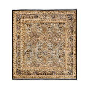 Mogul One-of-a-Kind Traditional Black 8 ft. 1 in. x 8 ft. 9 in. Oriental Area Rug