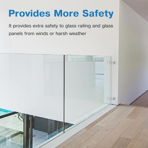LukLoy Railing Glass Clamp – Black 304 Stainless Steel Bracket For Frameless Glass Balustrade, Pool Fence, 180° (4-Pack)