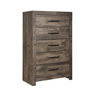 New Classic Furniture Misty Lodge Greige 5-drawer 32 in. Chest