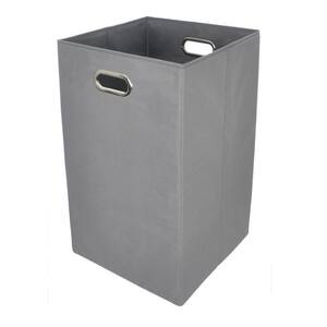 Bold Solid Grey Folding Laundry Basket