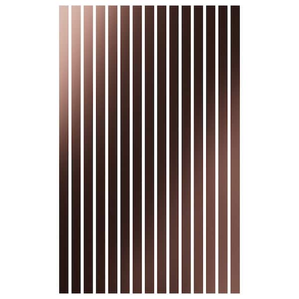 Adjustable Slat Wall 1/8 in. T x 3 ft. W x 8 ft. L Rose Gold Mirror Acrylic Decorative Wall Paneling (15-Pack)