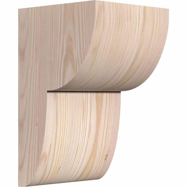 Ekena Millwork 6 in. x 6 in. x 10 in. Douglas Fir Carmel Smooth Corbel
