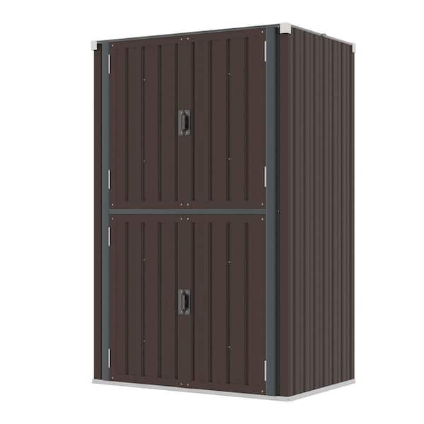 2 ft. W x 4 ft. D Metal Outdoor Storage Shed with Double Doors for Garden, Backyard(8 sq. ft. )