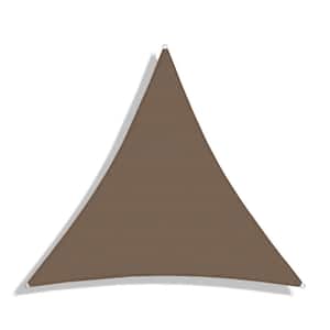 10 ft. x 10 ft. Brown Triangle Heavy Weight Sun Shade Sail, 95% UV Blockage, Patio and Pool Cover