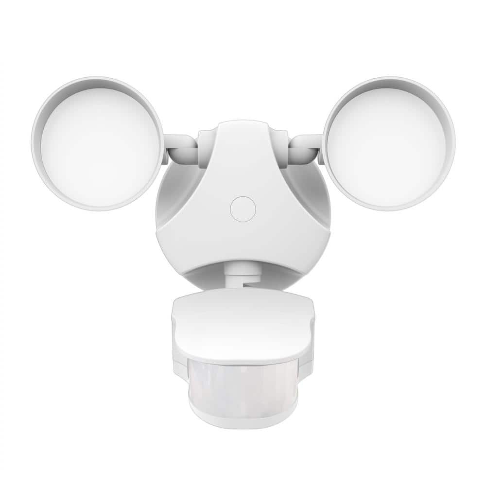 120-Watt 240° White Motion Actived Integrated LED Outdoor Twin Head Securi