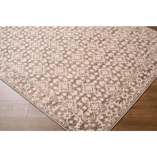 Nabela Noor Home Aram Brown/Oatmeal Traditional Area Rug, 5 ft. 2 in. x 7 ft.