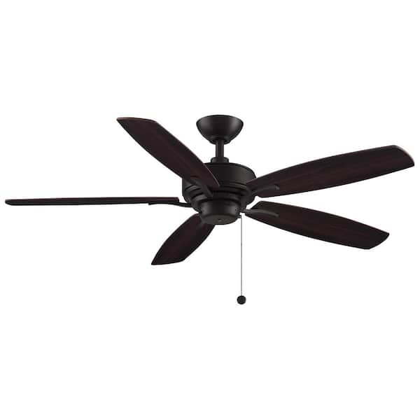 FANIMATION Aire Deluxe 52 in. Dark Bronze Ceiling Fan with Cherry/Dark Walnut Reversible Blades
