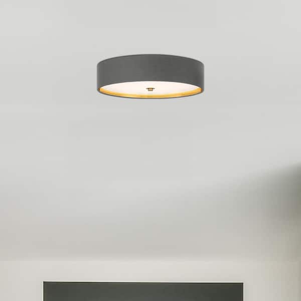 Stacy 16 in. Modern Brushed gold Selectable CCT Integrated LED Flush Mount for Kitchens