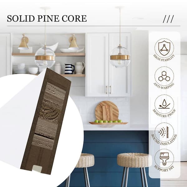 (2x24) 48 in. x 80 in. 2-Panel White Primed Pine Wood Core Double Pocket Door with Soft Close, Frame and Hardware