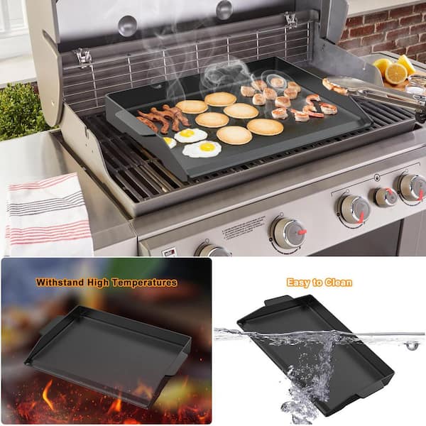 Hitechluxe Cast Iron Cooking Griddle Pre-Seasoned Nonstick Hitechluxe Cast Iron Cooking Griddle Pre-Seasoned Nonstick