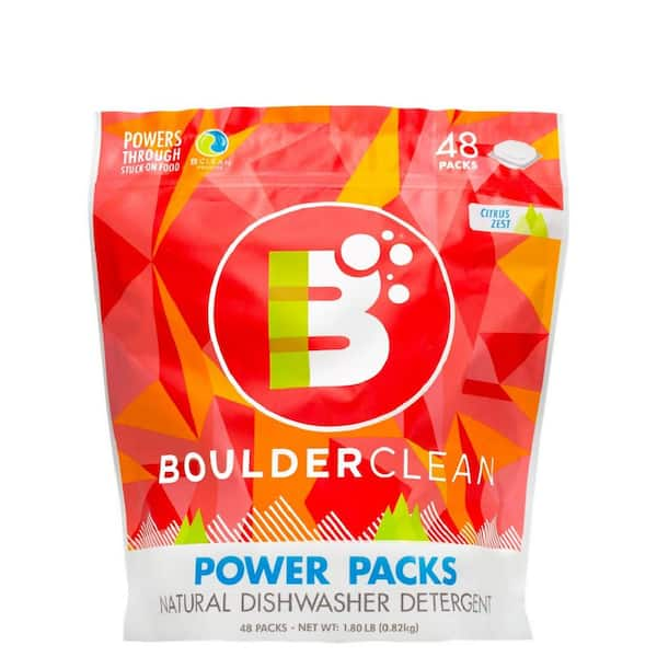 BOULDER CLEAN Clean Natural Dishwasher Detergent Power Packs Citrus