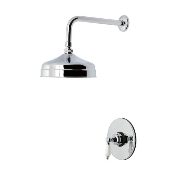 Victorian 1-Handle 1-Spray Shower Faucet 1.8 GPM in Polished Chrome