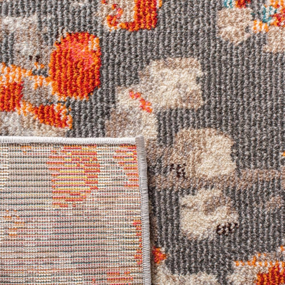 Metro-Mod Chic Grey Synthetic 9' x 12' Hand-Knotted Area Rug