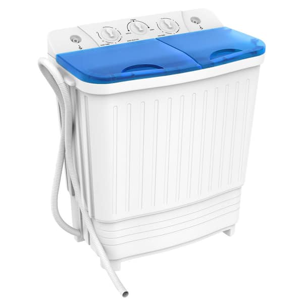 Dalxo 26lbs. Capacity Washer Twin Tub 2.33 cu.ft. Portable Washer & Dryer Combo Washing Machine in Blue