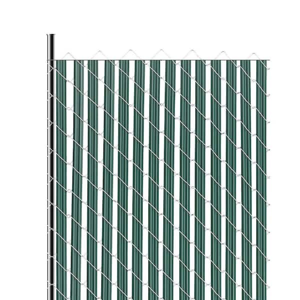 Laybus Black HDPE Composite Chain Link Fence Privacy Slats Single-Wall for 6 ft. High Fence Bottom Lock