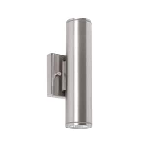 Beverly 2 Light Satin Nickel Wall Sconce with Metal Shade