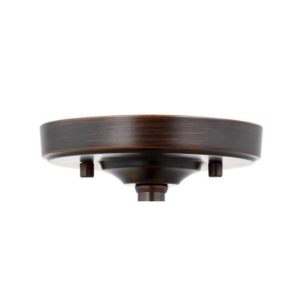 Belton 15" Bronze Semi-Flush Mount with Clear Seeded Glass