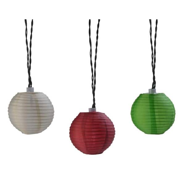 Moonrays 10-Light 15 ft. Integrated LED Oriental Lantern String Lights