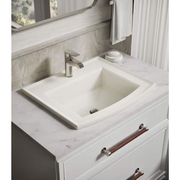 Archer 22.6 in. x 12.56 in. Drop-In Bathroom Sink in Biscuit Vitreous China