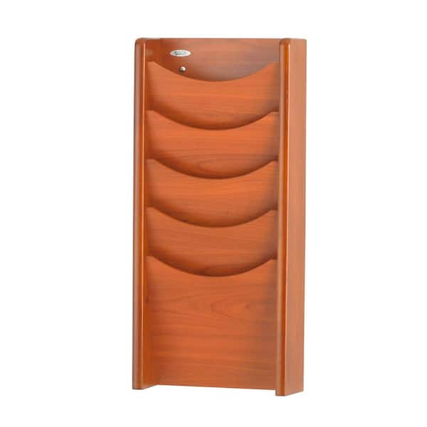 Safco 5-Pocket Wood Magazine Rack