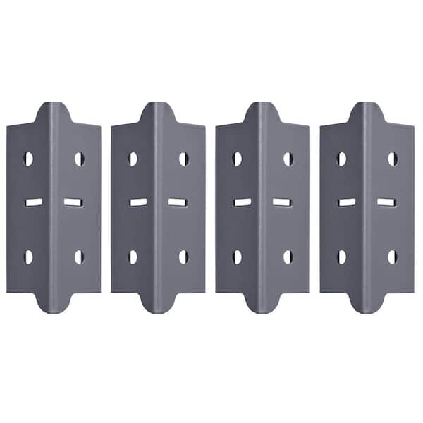 4-Pack Steel Post Coupling Outer in Grey (4 in. H x 1.375 in. W x 1.375 in. D)
