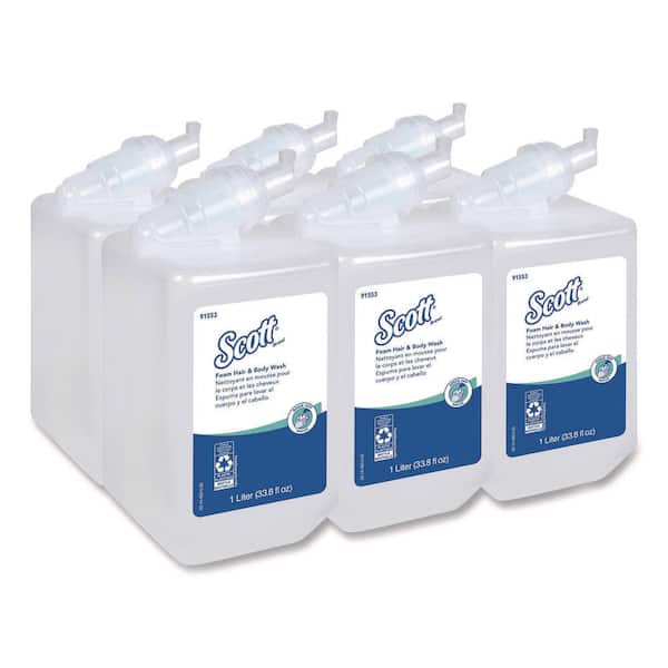 1000 ml Foam Hair and Body Wash, Refill, 6 Per Case